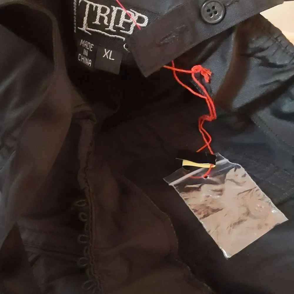 Tripp NYC Black Tutu Layers Corset Removable Straps Mini Dress XL NWOT - Picture 12 of 15